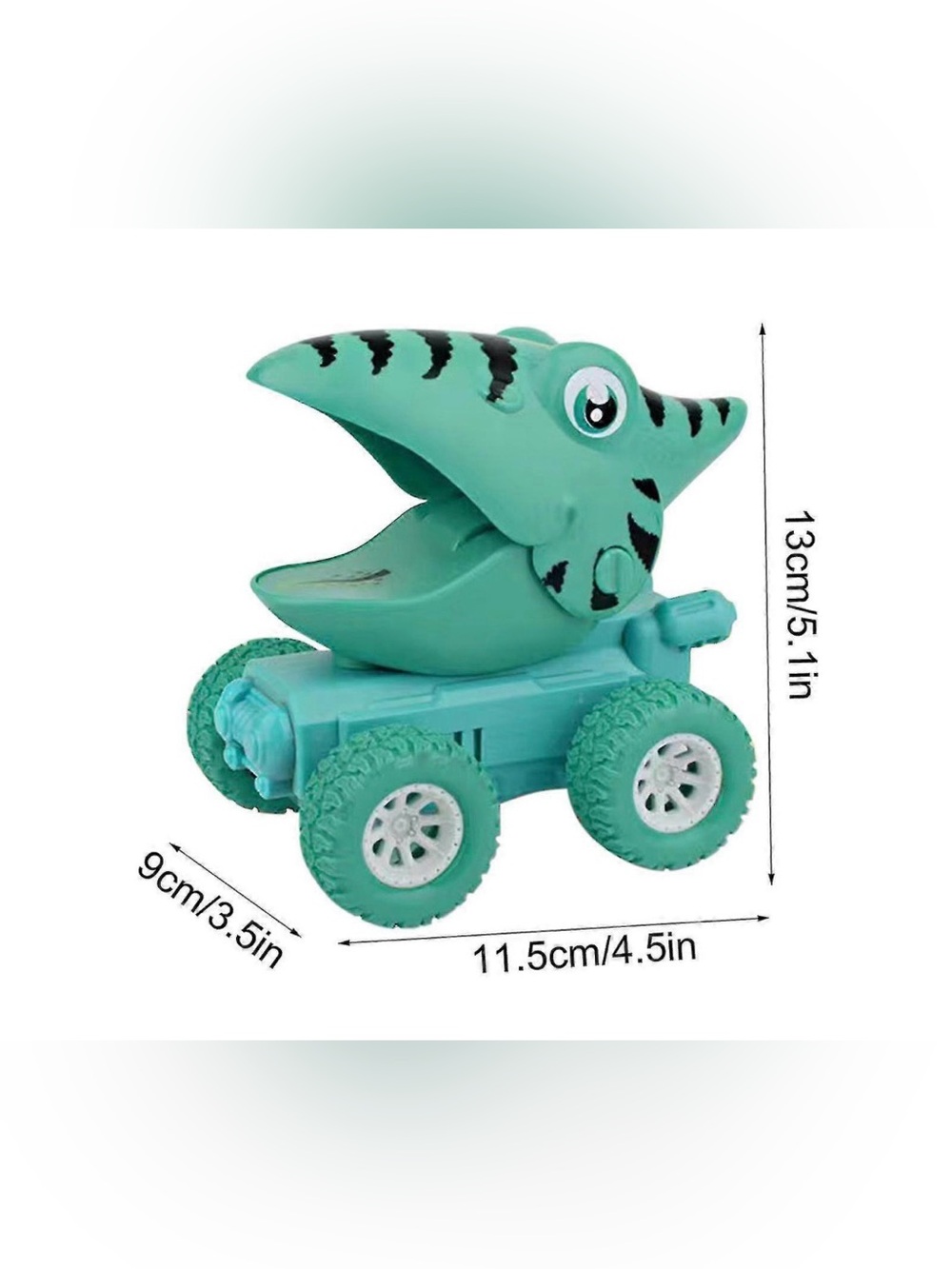 🦖✨ NWT Cute Dinosaur Pull Back Car Toy 🚗💨 Green Pterodactyl Kids Gift 🎁 - Picture 10 of 10